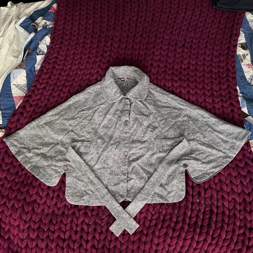 Tweed lightweight cape by indie designer Playin’ in size S/M - OOAK!